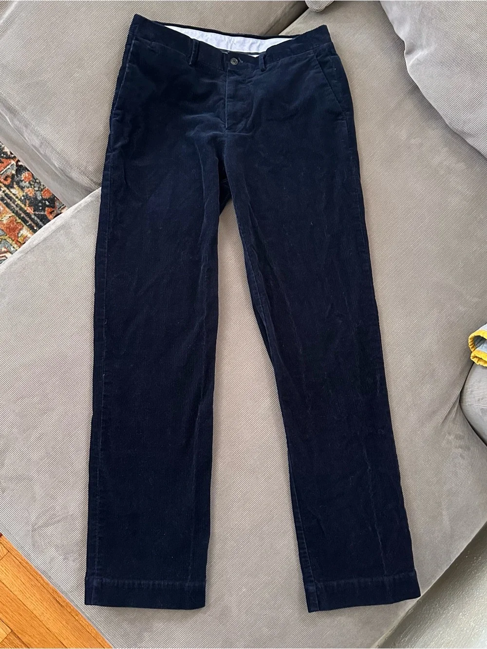 Polo Ralph Lauren Mens Navy Blue Corduroy Pants Classic Fit 30x32 Trousers